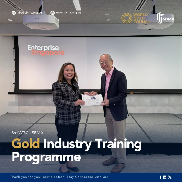 Singapore Bullion Market Association Certificate Presentation