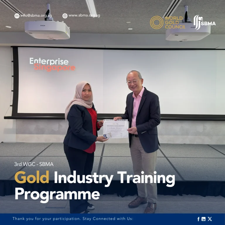 Singapore Bullion Market Association Certificate Presentation