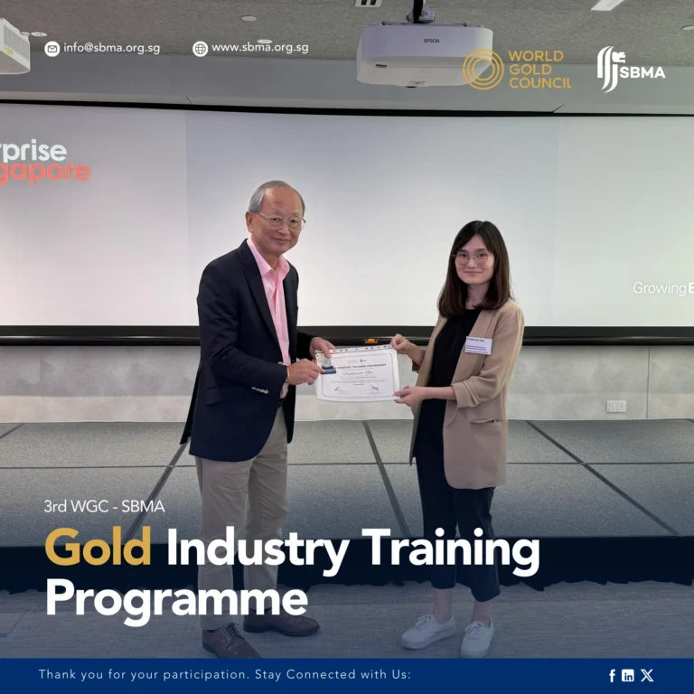 Singapore Bullion Market Association Certificate Presentation