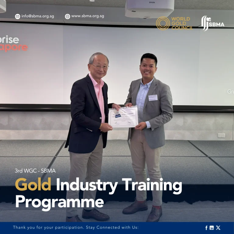 Singapore Bullion Market Association Certificate Presentation