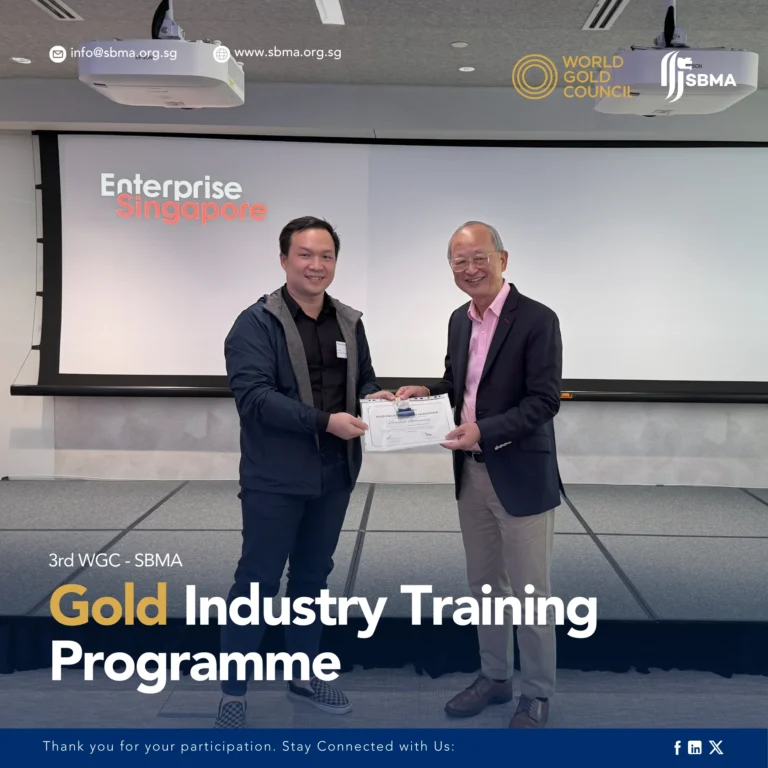 Singapore Bullion Market Association Certificate Presentation