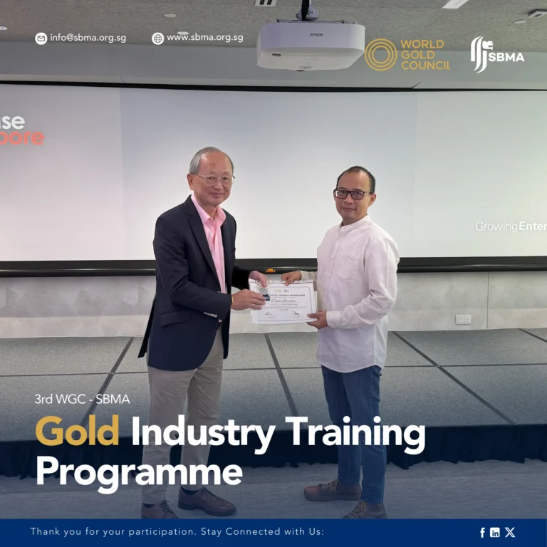 Singapore Bullion Market Association Certificate Presentation