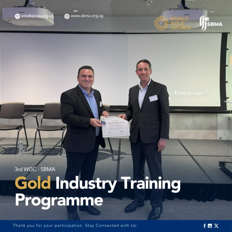 Singapore Bullion Market Association Certificate Presentation