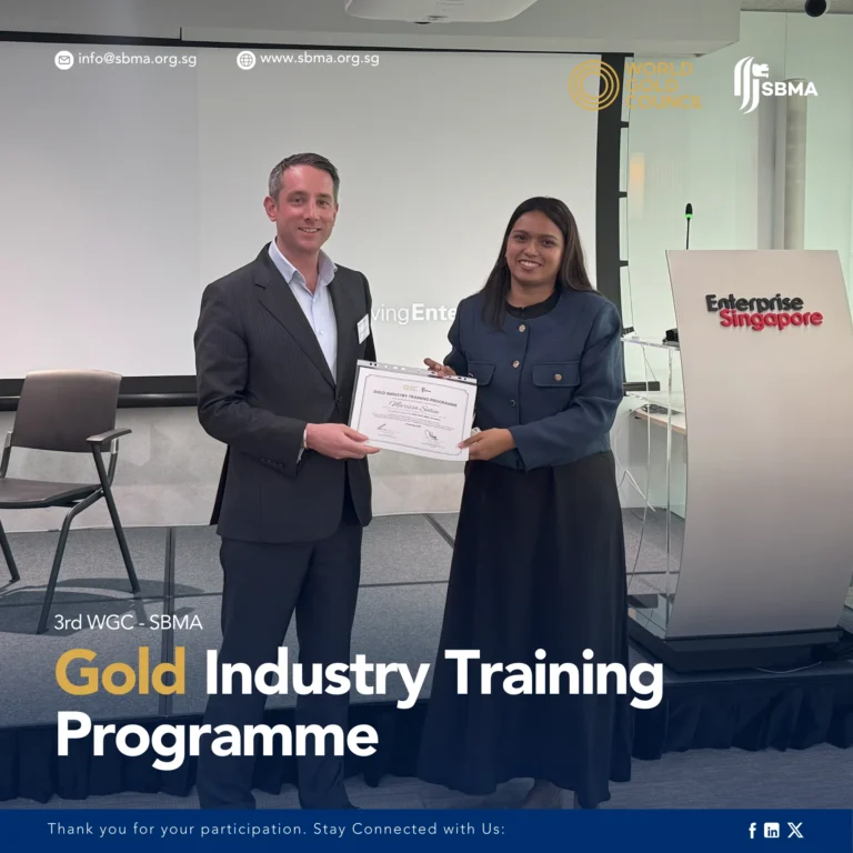 Singapore Bullion Market Association Certificate Presentation