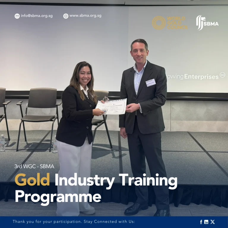 Singapore Bullion Market Association Certificate Presentation