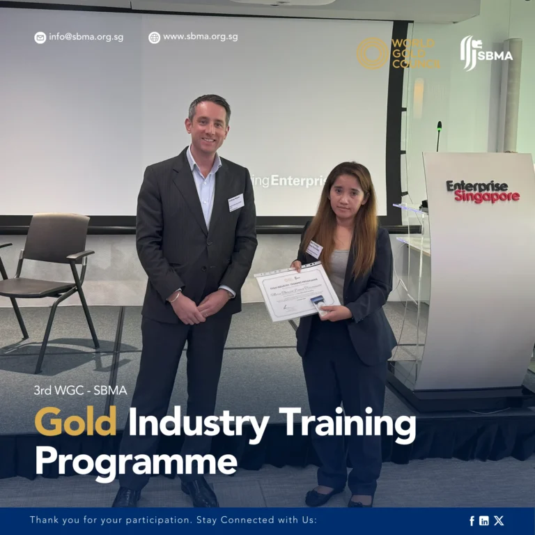 Singapore Bullion Market Association Certificate Presentation
