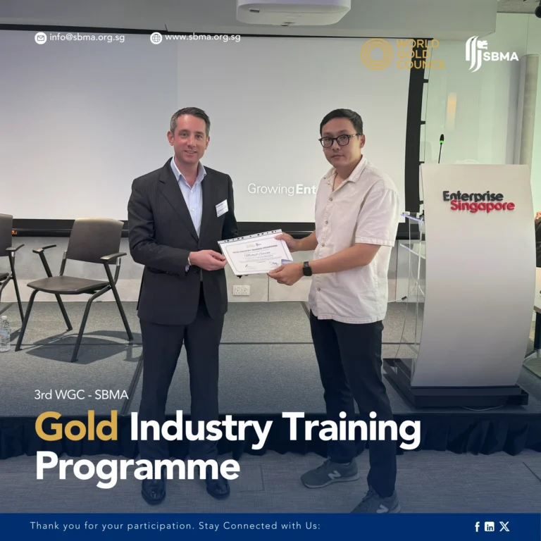 Singapore Bullion Market Association Certificate Presentation