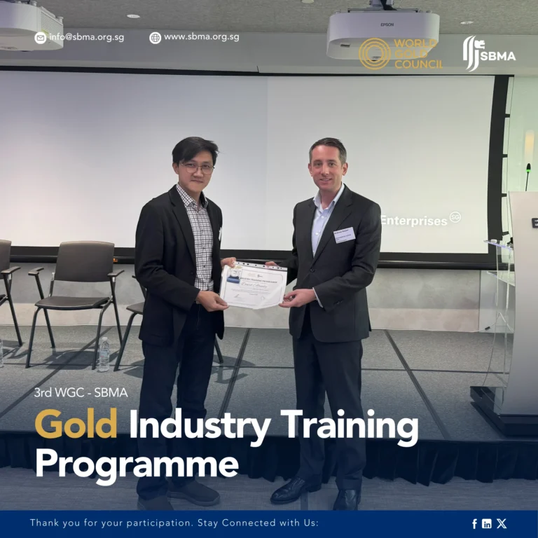 Singapore Bullion Market Association Certificate Presentation