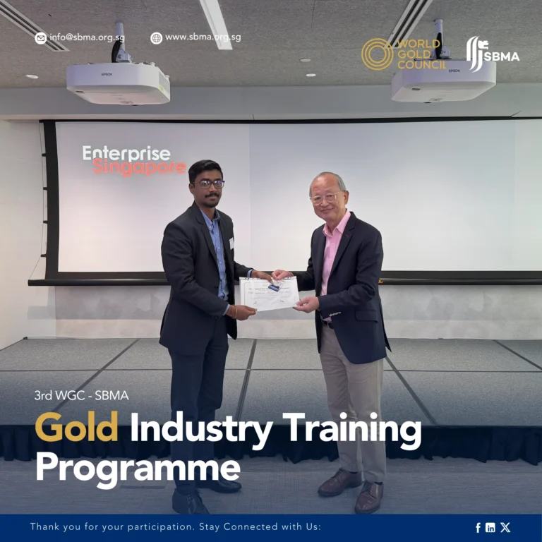 Singapore Bullion Market Association Certificate Presentation