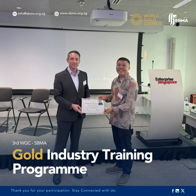 Singapore Bullion Market Association Certificate Presentation