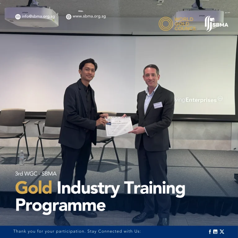 Singapore Bullion Market Association Certificate Presentation