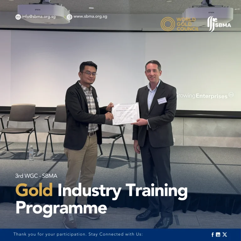 Singapore Bullion Market Association Certificate Presentation