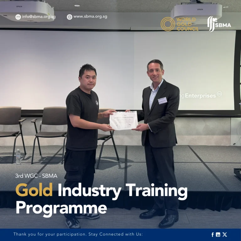 Singapore Bullion Market Association Certificate Presentation