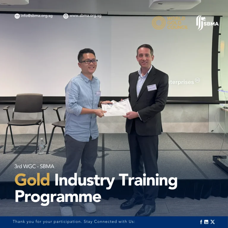 Singapore Bullion Market Association Certificate Presentation