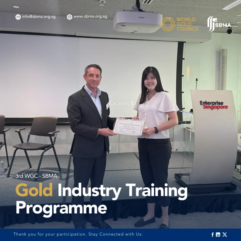 Singapore Bullion Market Association Certificate Presentation