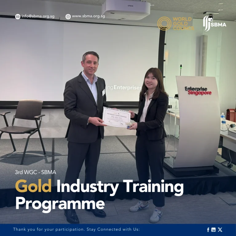 Singapore Bullion Market Association Certificate Presentation