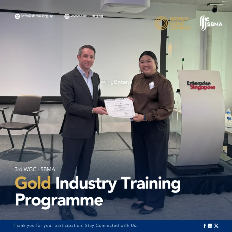 Singapore Bullion Market Association Certificate Presentation