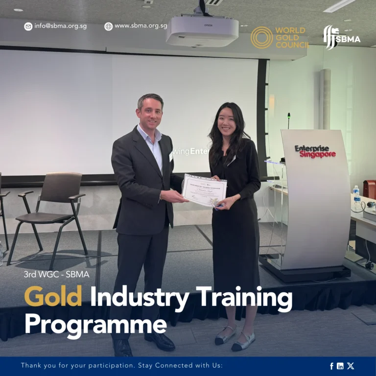 Singapore Bullion Market Association Certificate Presentation