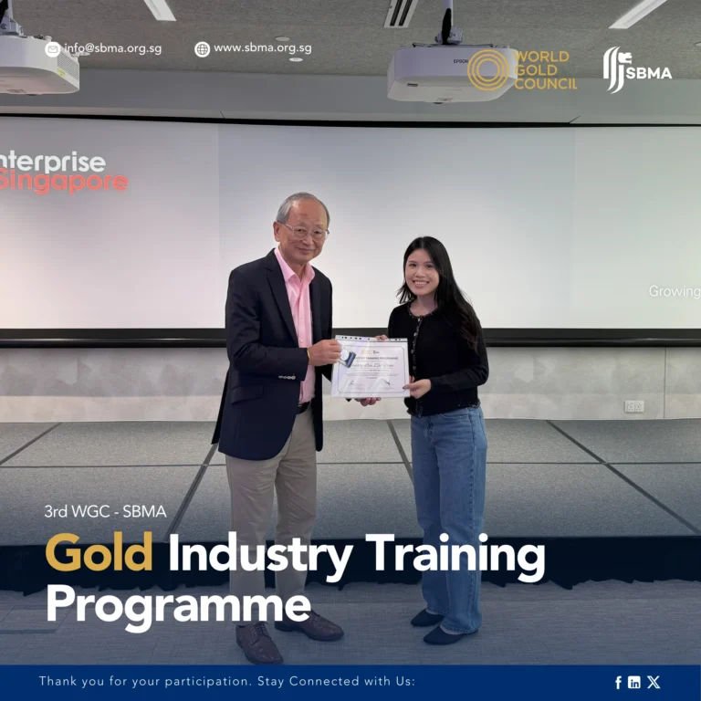 Singapore Bullion Market Association Certificate Presentation