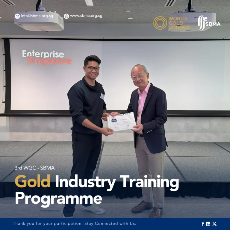 Singapore Bullion Market Association Certificate Presentation
