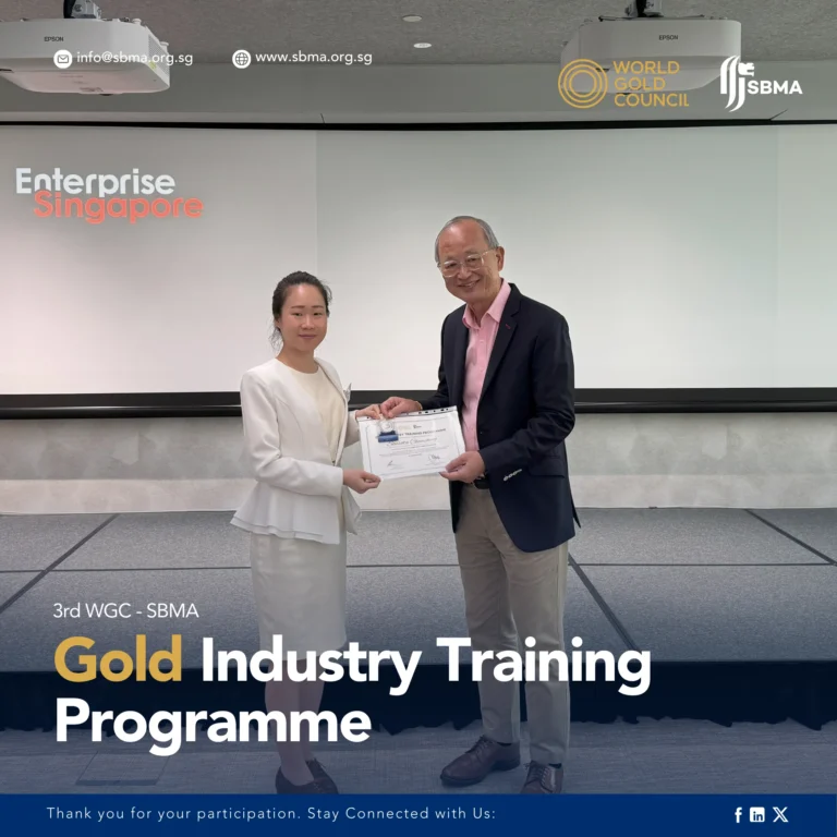 Singapore Bullion Market Association Certificate Presentation